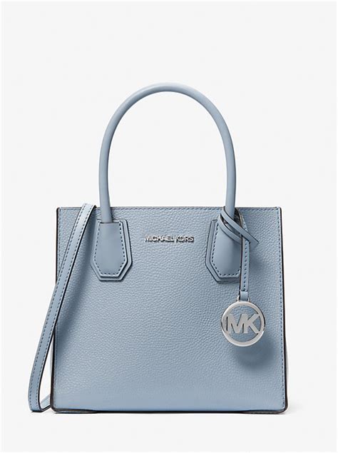 michael kors mercer blau|Mercer Medium Pebbled Leather Crossbody Bag .